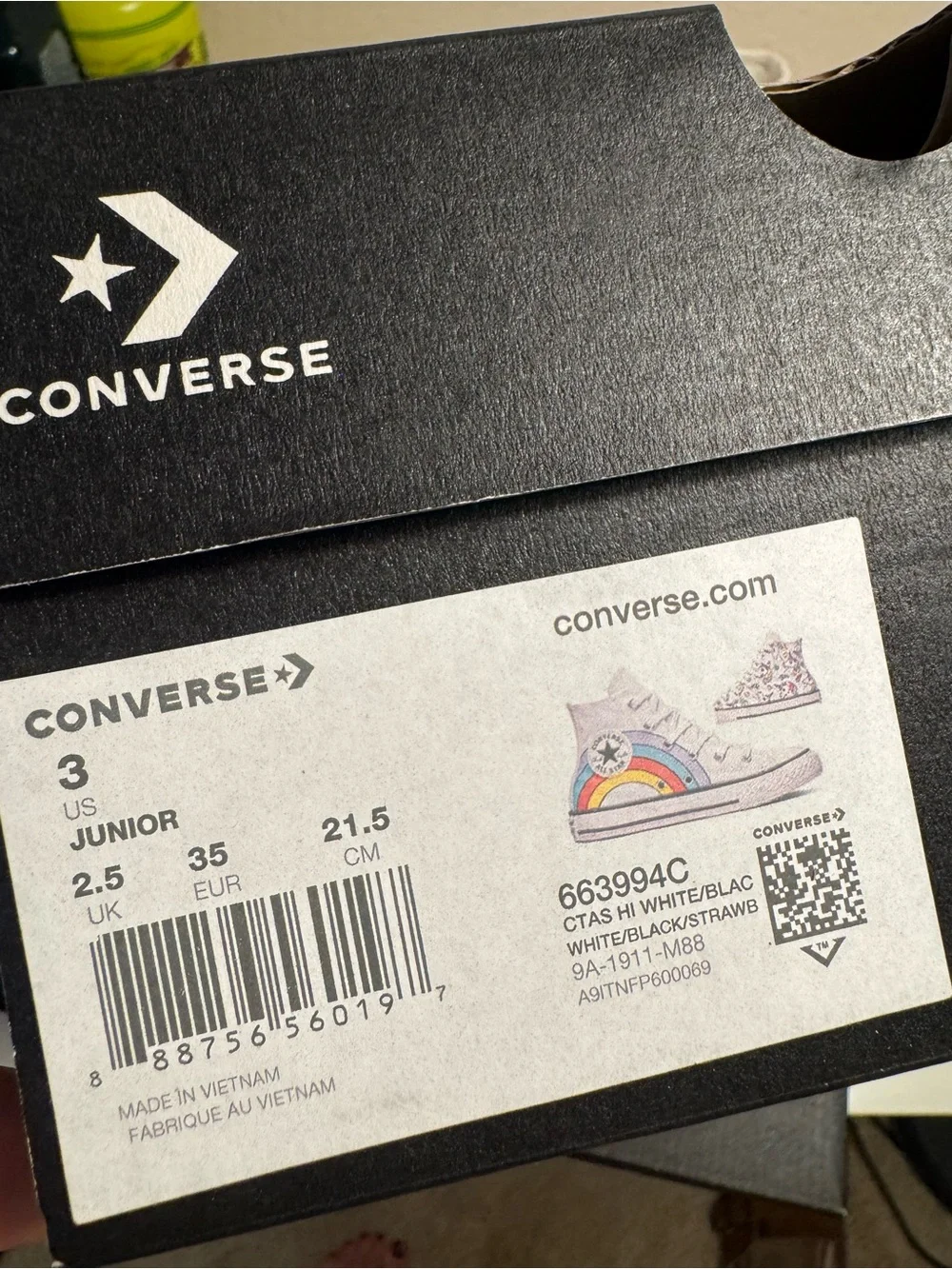 Converse Chuck Taylor All Star Unicorn Rainbow High Top Kids Multiple Sizes NIB